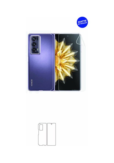 Honor Magic V2 Mat Arka Ve Yan Kaplama Tam Kaplayan Hd Film