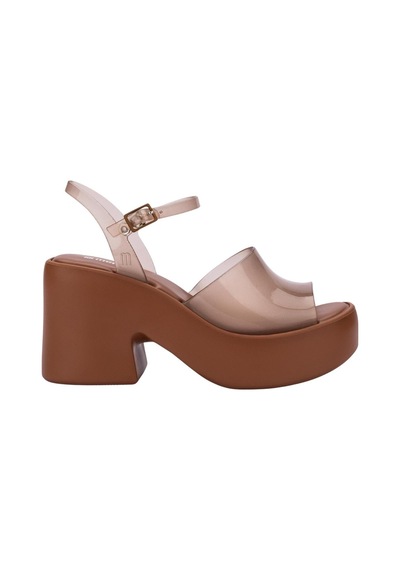 Melissa Dance Heel Ad Transparan Kahverengi Platform Topuk Ayakkabı-14481