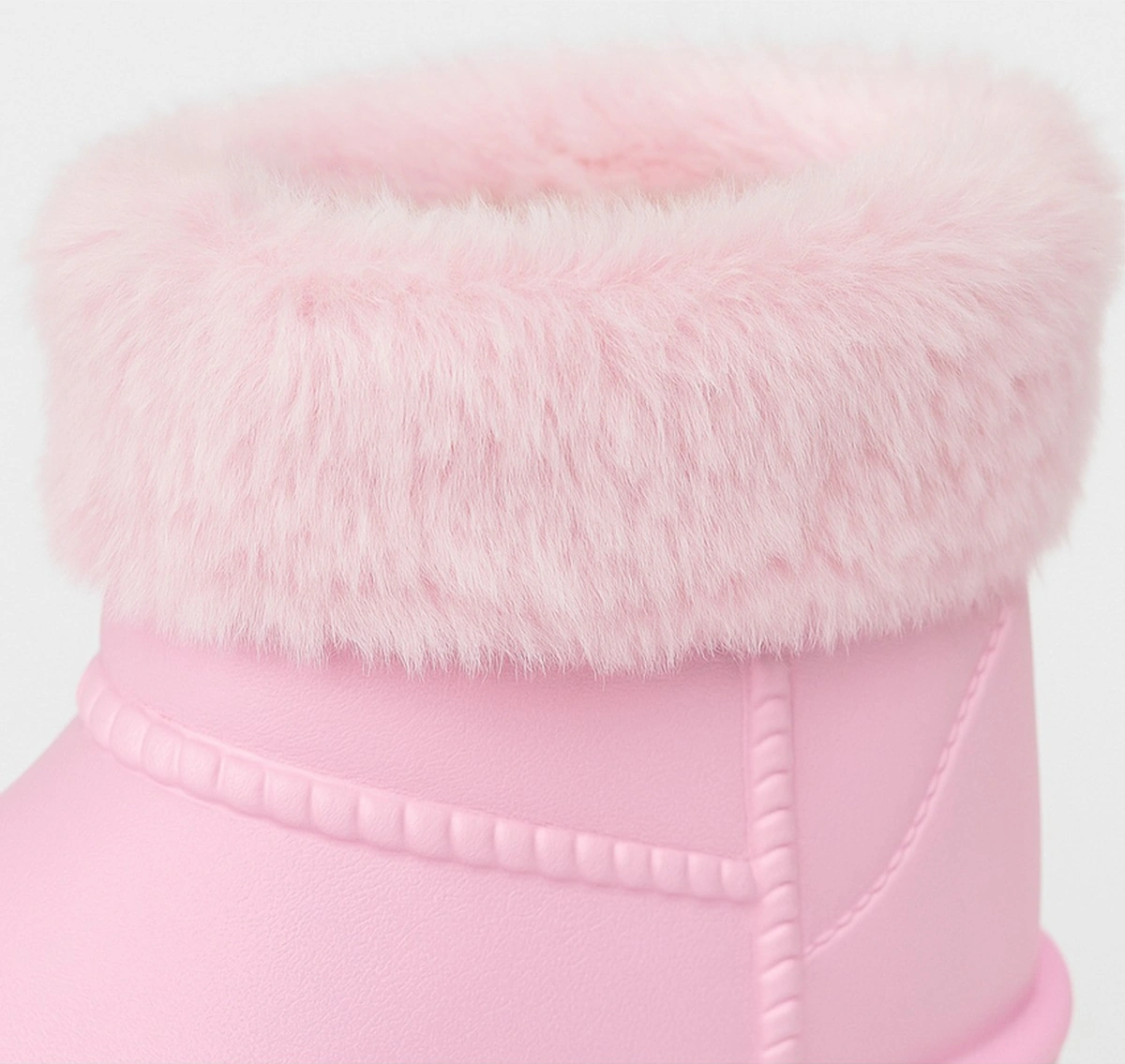 Dadwolf Çocuk Kışlık Kar Yağmur Botu Su Geçirmez, Peluş Astarlı, Eva W10290-225 Tokio Borreguito Modeli Pembe