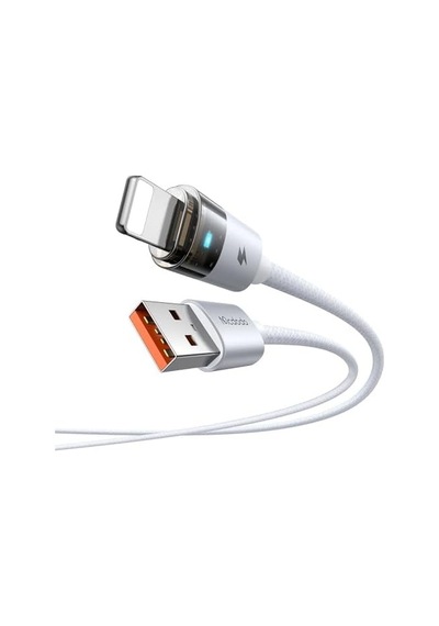 Ca-6912 30w Gösterge Işıklı Usb-a To Lightning Şarj Ve Data Kablosu 1.2m - Beyaz