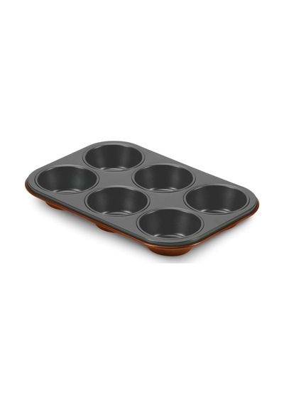 Ar Yıldız Granit 6'li Muffin Kalıbı Turuncu Çok Renkli