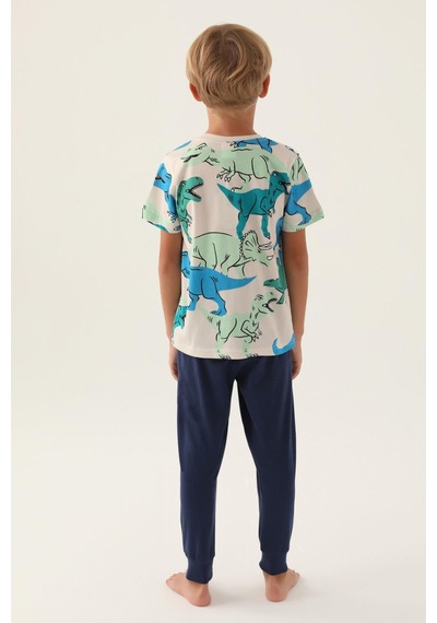 Rolypoly Roly Poly 3360 Dinosaur Erkek Çocuk Pijama Takımı İndigo