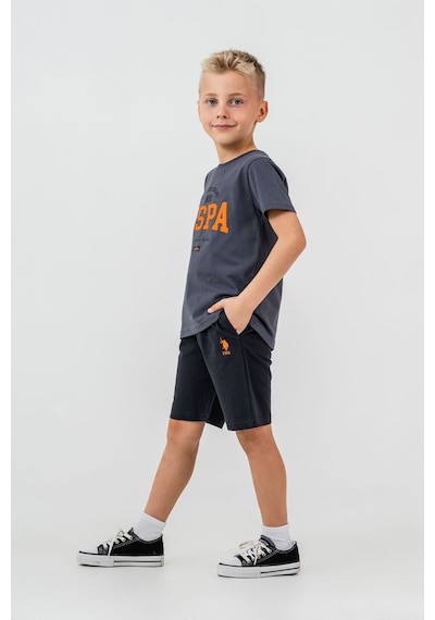 U.s. Polo Assn. Erkek Çocuk Gri Bermuda Takım Us2430-c-v2 Gri
