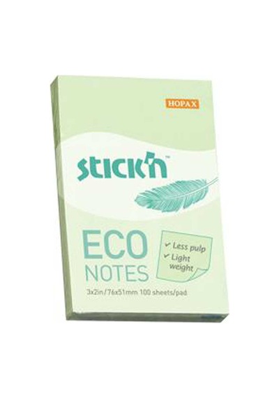 Hopax Stıckn Yapışkanlı Not Kağıdı 100 Yp 76x51 Eco Patel Yeşil He21744