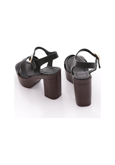 Dgn K761 Kadin Topuklu Sandalet Siyah
