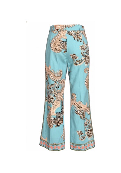 Xint Turkuaz Pamuk Dokulu Regular Fit Pantolon 201342