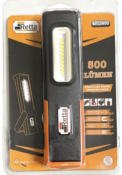 Retta Rcl0500 Retta Şarjlı Led Fener Siyah