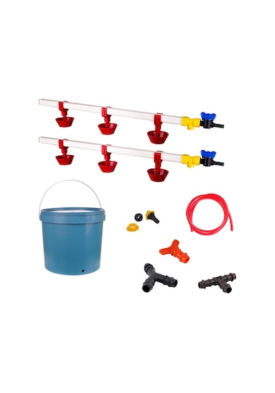 TavPet Nipel Tavuk Suluğu 20 Lt Depolu Yaylı Çanaklı  (Set/10)