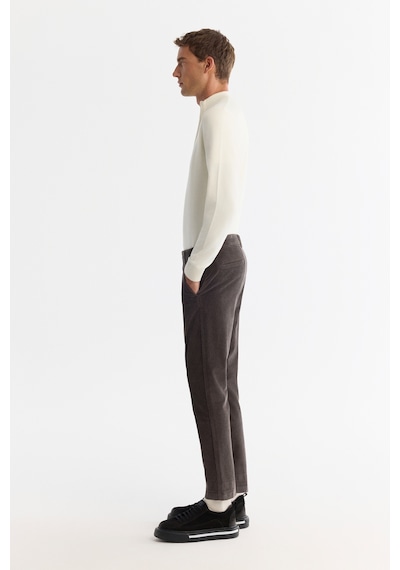 Avva Erkek Antrasit Klasik Bel Kalın Fitilli Kadife Chino Relaxed Fit Pantolon A42y3017