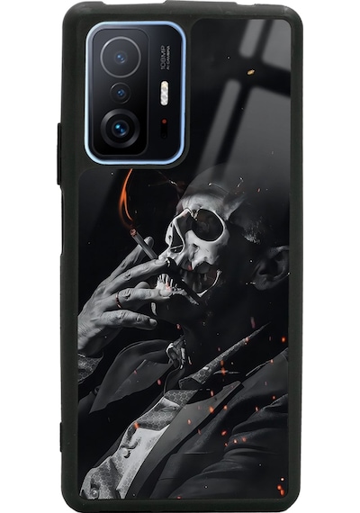 Xiaomi Mi 11t Pro Smoke Skull Tasarımlı Glossy Telefon Kılıfı Çok Renkli