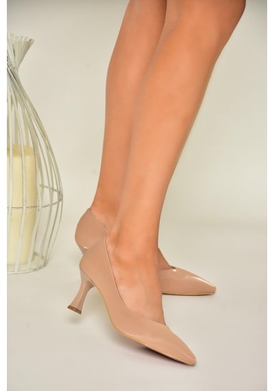 Fox Shoes T676032009 Ten Kalın Topuklu Kadın Ayakkabı Ten