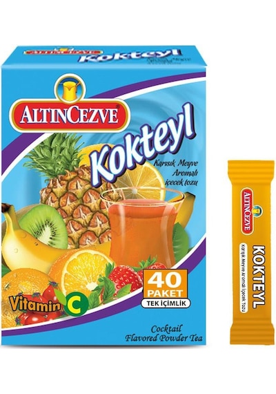 Altıncezve Kokteyl Aromalı Tek İçimlik İçecek Tozu 3'lü 40 x 1.5 G