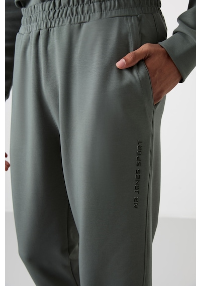 Tommy Life Haki - Haki Pamuklu Kalın Yumuşak Dokulu Comfort Fit Baskılı Erkek Eşofman Takım - 85253 Haki