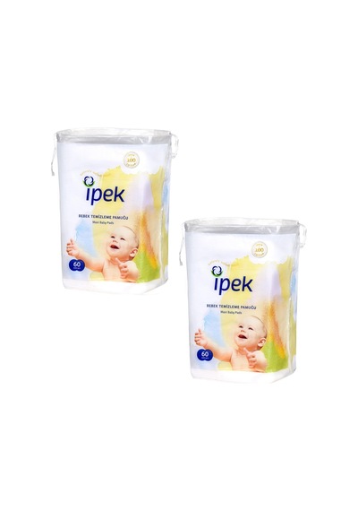 İpek Maxi 60 lı Bebek Temizleme Pamuğu 2 Paket - YENİ AMBALAJ