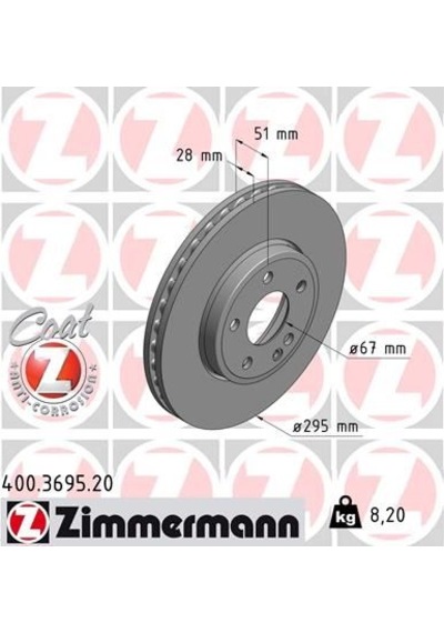 Zımmermann Fren Dıskı On Mercedes W176 W246 C117 X117 X156 400.3695.20 A2464212412