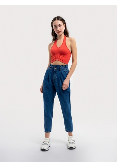 Fitted Kadın Top Mercan