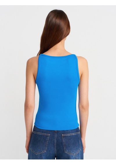 Dilvin 21048 Halter Yaka Top-saks Saks
