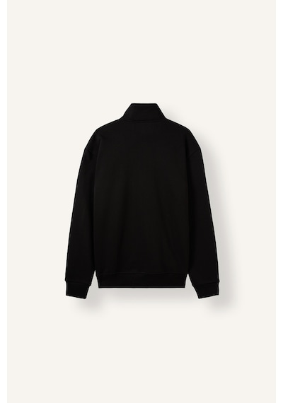 Defacto Regular Fit Dik Yaka Yarım Fermuarlı Basic Sweatshirt X7405az26aubk81 Siyah-bk81
