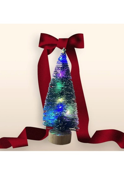 Yeni Yıla Özel Işıklı Masaüstü Çam Ağacı