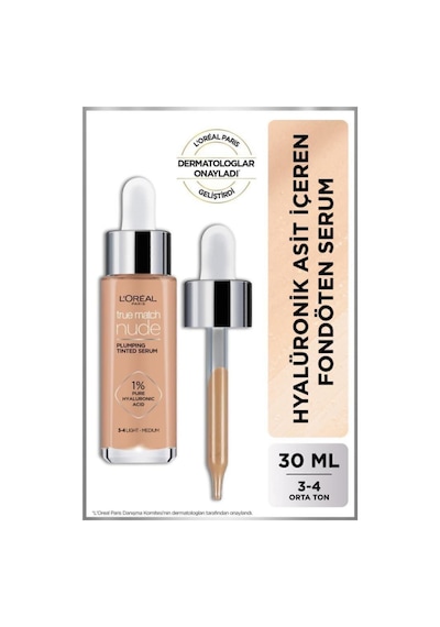 L'Oréal Paris Telescopic Gold Siyah Maskara & True Match Nude Fondöten Serum 0.5-2 Very Light