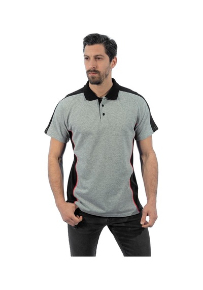 Şensel, Polo Yaka Tişört, Gri-Siyah -136E1482- Tshirt, T-Shirt