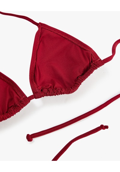 Koton İpli Üçgen Bikini Üstü Bordo 6sak10013mm