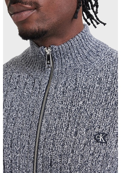 Calvin Klein % 100 Pamuk Dik Yaka Hırka Lv04rh319gcef Erkek Hırka Lv04rh319g Cef Lacivert