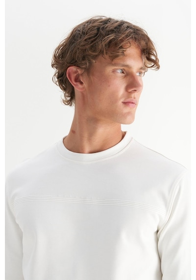 Wrangler Erkek Interlock Sweatshirt White Çok Renkli