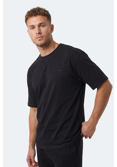 Slazenger Kodex Erkek Oversıze Siyah Tişört
