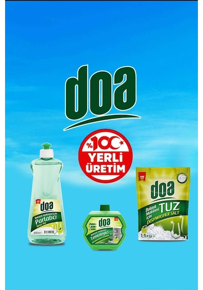 Doa Bulaşık Makinesi Temizleyici 250 ML + Parlatıcı 500 ML + Tuz 1500 G