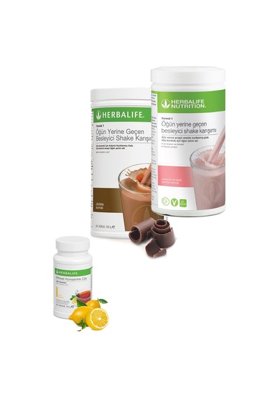Herbalife Set 1 Adet Çikolatalı Shake 1 Adet Ahudululu Shake Ve 1 Adet Limonlu Çay 50 Gr