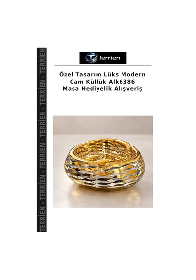 Özel Tasarım Lüks Modern Cam Küllük Alk6386 Masa Hediyelik Alışveriş