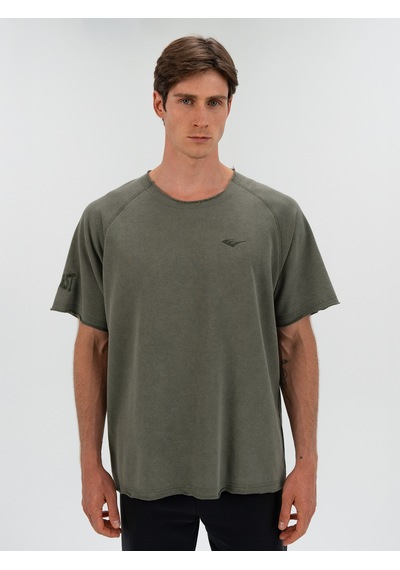 Everlast Ny Street Oversize Geniş Yaka Haki Erkek Tişört Haki