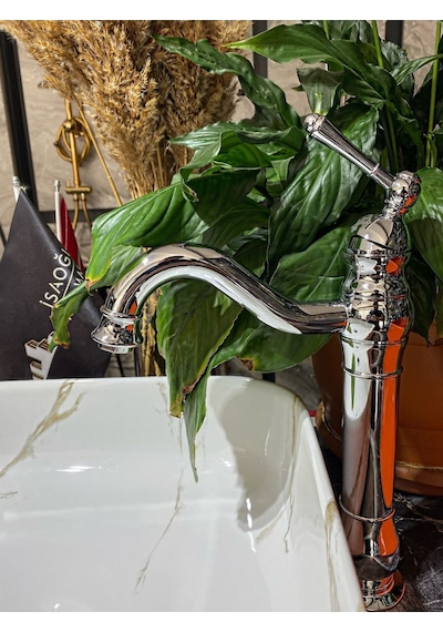 İsaoğlu Yapı Çanak Lavabo Bataryası Lavabo Bataryası Çanak Lavabo Musluğu Krom Gümüş Gümüş