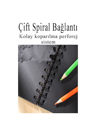 Telli Siyah Defter A5 40 Yaprak Eskiz Fotoğraf Albümü Simli Bant Sarı Beyaz Kurşun Jel Kalem Sigi Kalemtarş Hamur Silgi