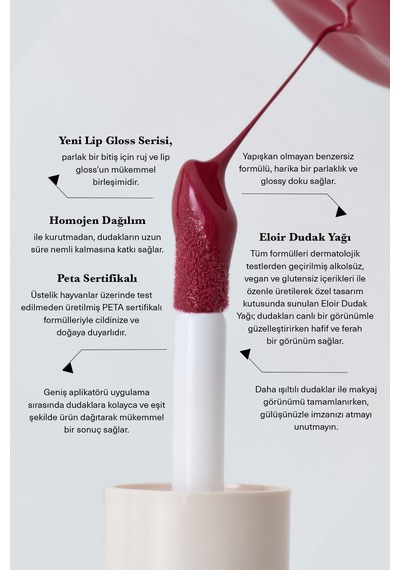 Lip Gloss Pinky Latte Dudak Parlatıcısı Nemlendirici Etkili Pinky Latte