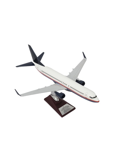 Zekupp Boeing 737-800 1/100 Ölçekli Beyaz Şeritli Tasarım Model Uçak