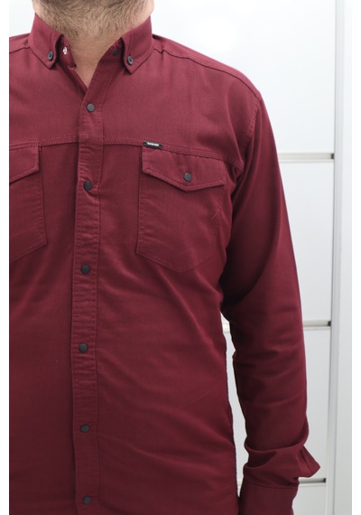 Becces Dmctekstil Erkek Bordo 007-001 Düz Spor Kesim Dar Kalıp Çift Cepli Uzun Kollu Yazlık Keten Gömlek Becces Dmctekstil Erkek Bordo 007-001 Düz Spor Kesim Dar Kalıp Çift Cepli Uzun Kollu Yazlık Keten Gömlek