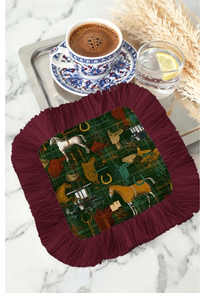 At Desenli Koleksiyon Saçaklı Sunum Peçetesi-zarif Klasik Vintage Yeşil Bordo Bardak Altlığı Mendil Dumanlı Gece Mavisi At Desenli Koleksiyon Saçaklı Sunum Peçetesi-zarif Klasik Vintage Yeşil Bordo Bardak Altlığı Mendil Dumanlı Gece Mavisi
