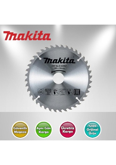 Makita D-64967 Daire Testere 40 Diş 190X30 MM 11504