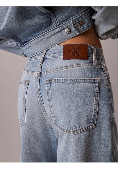Calvin Klein Kadın Wide Leg Tinted Cruise Jean-14754 Mavi