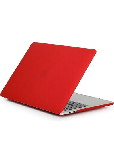 Macbook Air 13.6 İnç A2681 Uyumlu M2 - A3113 M3 A3240 M4 Çip Kılıf Hardcase Kırmızı