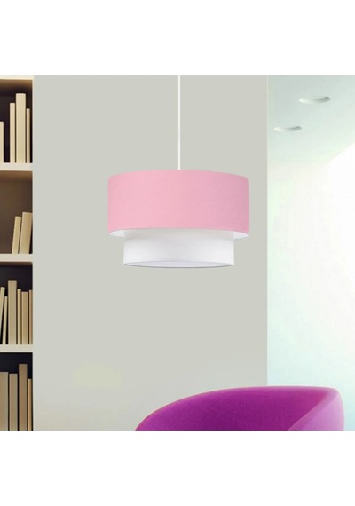 Pasta Tekli Sarkıt Avize Pembe Kumaş Yatak Odası Çocuk Odası Salon Avize Pembe