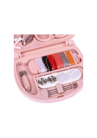 Mini Dikiş Seti Pratik Taşınabilir Plastik Kutu İçinde Acil Onarım Ve Dikiş Malzemeleri