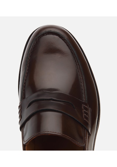 Hotiç Erkek Açma Deri Kahverengi Kalın Tabanlı Klasik Loafer