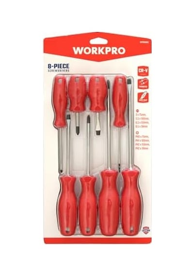 Wp200502 Tornavida Seti, 8 Parça, Cr-v Çelik, Manyetik, Profesyonel, Anti-slip Saplı, Düz Ve Yıldız Uçlu