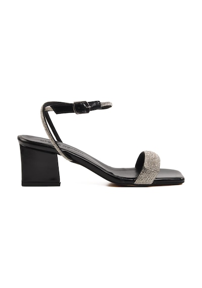 Pierre Cardin Pc-54670 Z Siyah Kadın Taşlı Abiye Sandalet Siyah