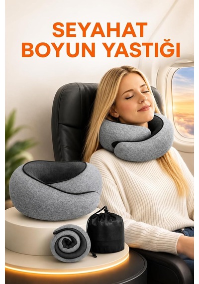 Ortopedik Spiral Boyun Destekli Seyahat Yastığı%100 Ortopedik Visko Genel