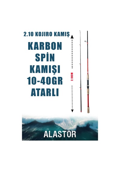 Kojıro 2.10cm Spin Olta Kamışı Karbon Fiber Kamış Olta Kamışı
