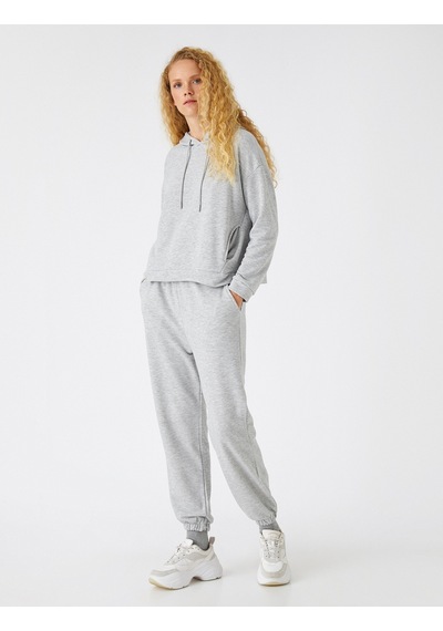Koton Jogger Kalın Dokulu Eşofman Altı Beli Bağlamalı Gri 3wak30084ek 3WAK30084EK027 Gri